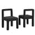 Dining Chairs With Square Open Back (Set of 2)