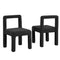 Dining Chairs With Square Open Back (Set of 2)
