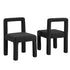 Dining Chairs With Square Open Back (Set of 2)