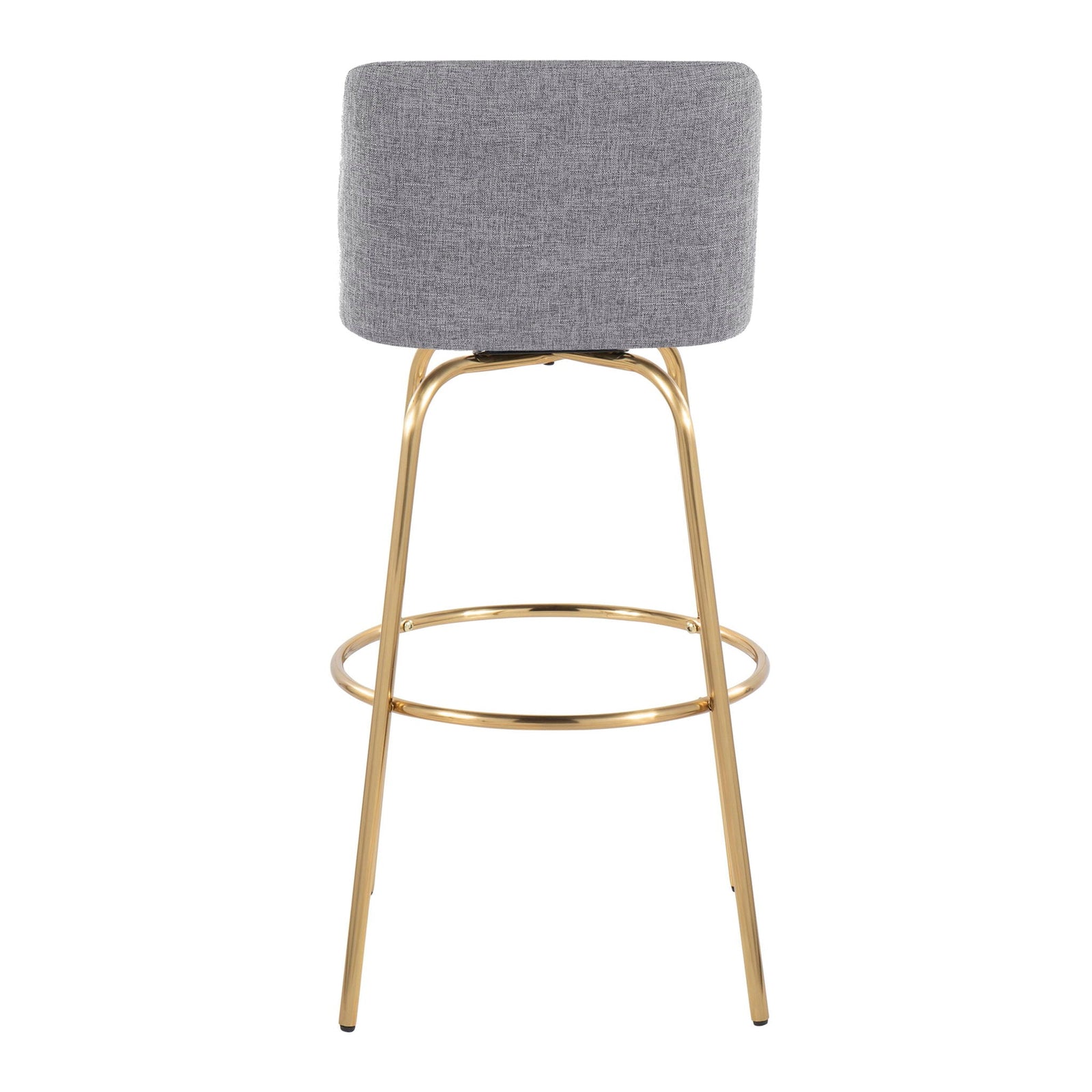 Toriano - Contemporary Fixed Height Barstool With Swivel And Round Footrest (Set of 2)