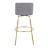 Toriano - Contemporary Fixed Height Barstool With Swivel And Round Footrest (Set of 2)