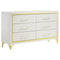 Lucia 6-drawer Dresser Cabinet White