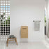 Floating Bathroom Vanity Single Door Base Cabinet, Wall Mounted Storage - Light Oak