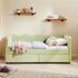 Gingham Daybed With USB Charging Port, Wave-Shaped Design
