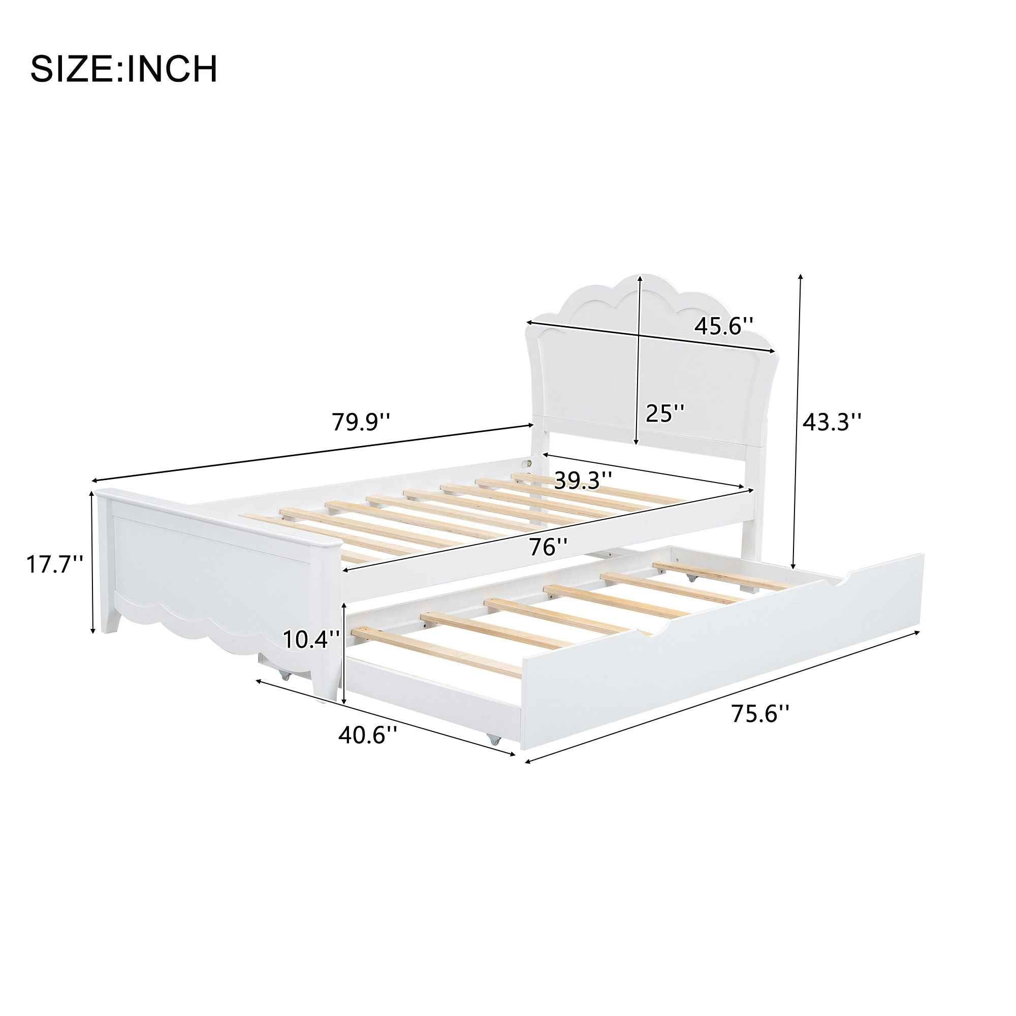 Platform Bed With Headboard And Trundle