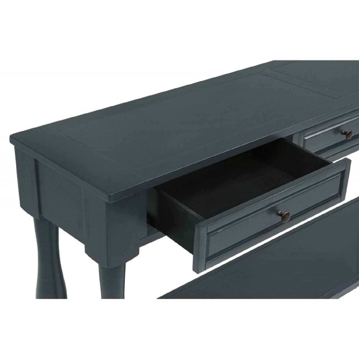 Long Console Table With Drawers And Shelf