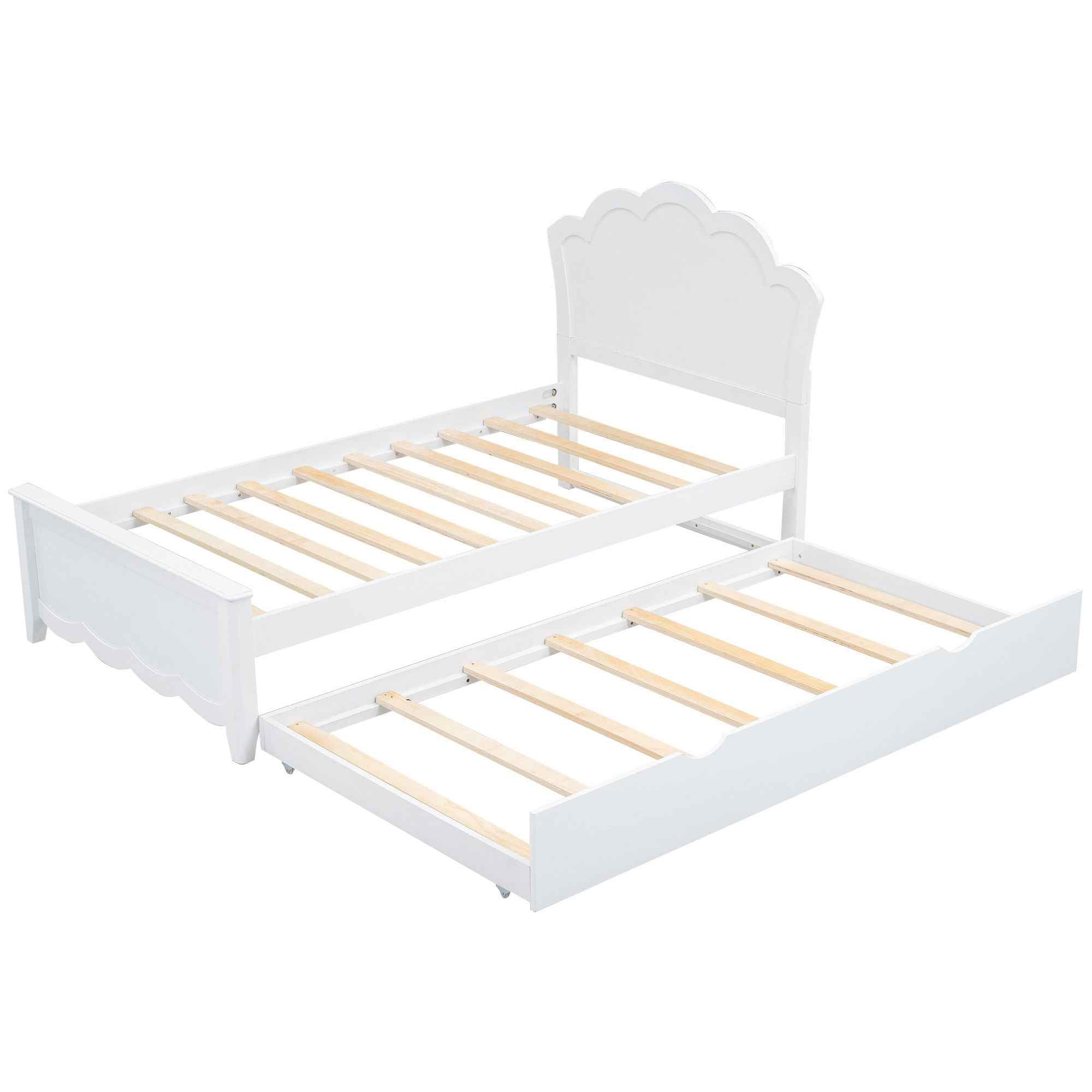 Platform Bed With Headboard And Trundle