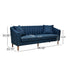 Contemporary 3 Seater Sofa with Plush Accents - Fabric