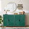 59in Green Accent Cabinet with 4 Doors Mid Century Modern Buffet