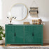 59in Green Accent Cabinet with 4 Doors Mid Century Modern Buffet
