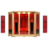 Blisspod I Vienna RED I All-In-One - Full Spectrum + Red Light Therapy I Indoor Corner Premium Sauna I 4-5 Person