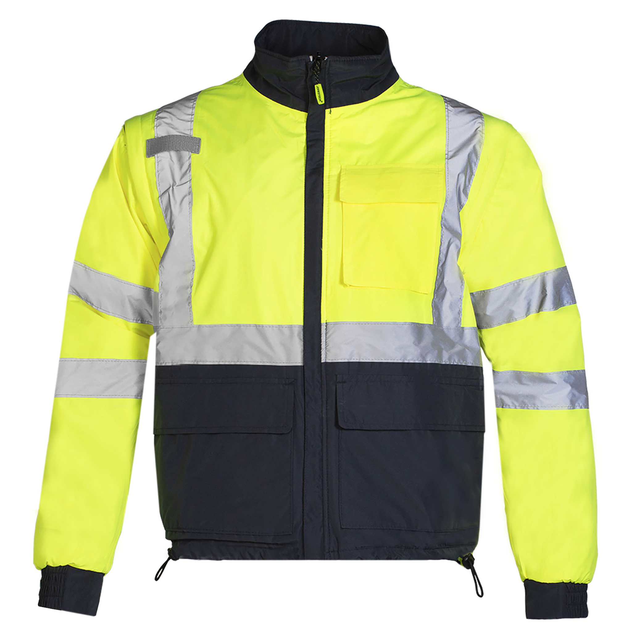 4 in 1 Hi-Vis Reversible Safety Jacket with Removable Sleeves