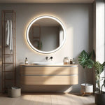 4 in 1 Blacklit Framed Round LED Bathroom Mirror