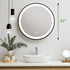 4 in 1 Blacklit Framed Round LED Bathroom Mirror