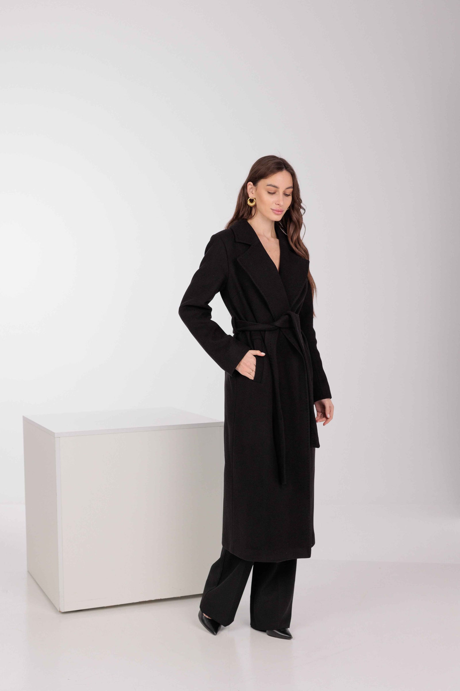 Pre-Order. Re-Stock Ships February 2026. Astoria Classic Wraparound Wool Blend Overcoat