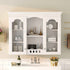 Wall-Mounted Medicine Cabinet With 2 Glass Doors, Adjustable Shelves - White
