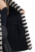 Genuine  French Orylag Fur Italian Cashmere Wool Coat 85cm