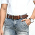 Vibrant Brown Pin Buckle Belt