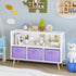 Bookcase With Collapsible Drawers, Book Display Organizer