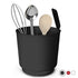 Cooler Kitchen Extra Large and Sturdy Rotating Utensil Holder Caddy with No-Tip Weighted Base, Removable Divider, and Gripped Insert | Rust Proof and Dishwasher Safe