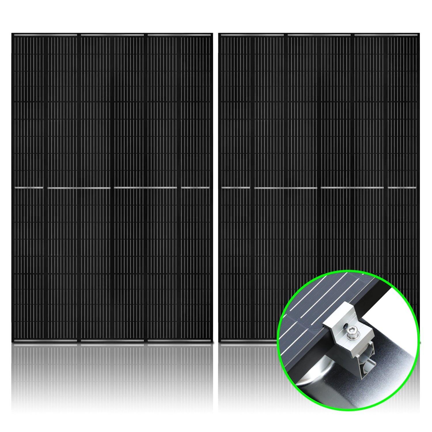 410 Watt Monocrystalline Solar Panel (2 Pack) With Solar Panel Mount Rack