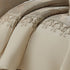 Ivory Damask Jacquard Comforter Ensemble with Embroidered Border - 9-Piece Set