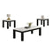 Modern 3 Piece Living Room Table Set With Faux Marble Top Wooden - Black / White