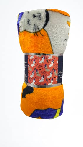 Decor & More Happy Halloween Microplush Throw Blanket (50