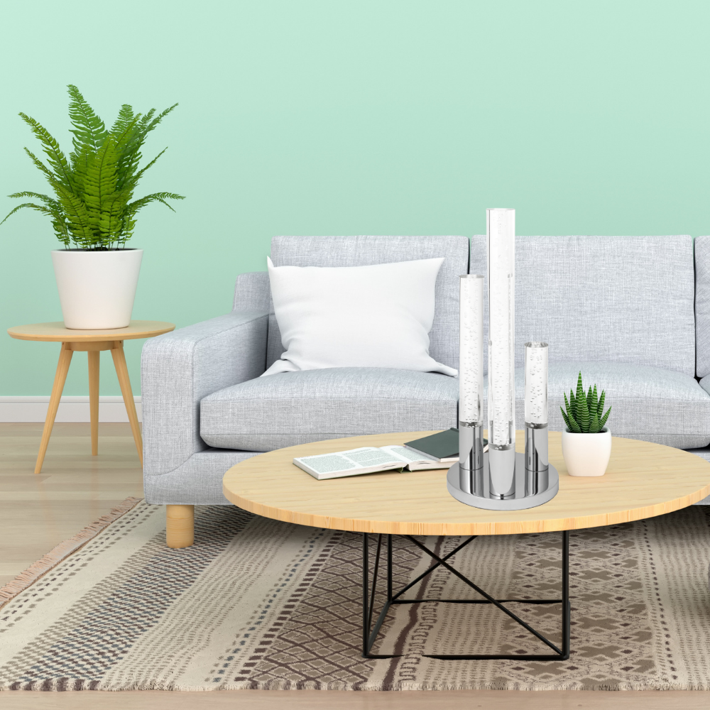Acrylic Cylinders with Touch Switch Table Lamp // 3 Light