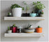 Urban Legacy Reclaimed Barnwood Planks | Floating Shelves for Wall w/Flush Mount Shelf Bracket Set Included | Set of 2 (White Wash, 24" x 7 "x 2")