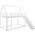 Twin Over Twin House Bunk Bed With Ladder And Slide