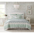 9 Piece Cotton Percale Comforter Set Aqua