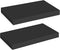 HOOBRO Floating Shelves for Wall, Wall Mounted Shelf Set of 2, 15.7" Hanging Shelf with Invisible Brackets, for Wall in Bathroom, Bedroom, Toilet, Kitchen, Living Room, Office, Black BK40BJ01