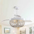 42" Huang Farmhouse Wooden Beads Ceiling Fan with Lighting