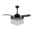 42" Mateo Modern Downrod Mount Crystal Ceiling Fan with Lighting and Remote Control
