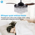 42" Mateo Modern Downrod Mount Crystal Ceiling Fan with Lighting and Remote Control