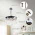 42" Mateo Modern Downrod Mount Crystal Ceiling Fan with Lighting and Remote Control