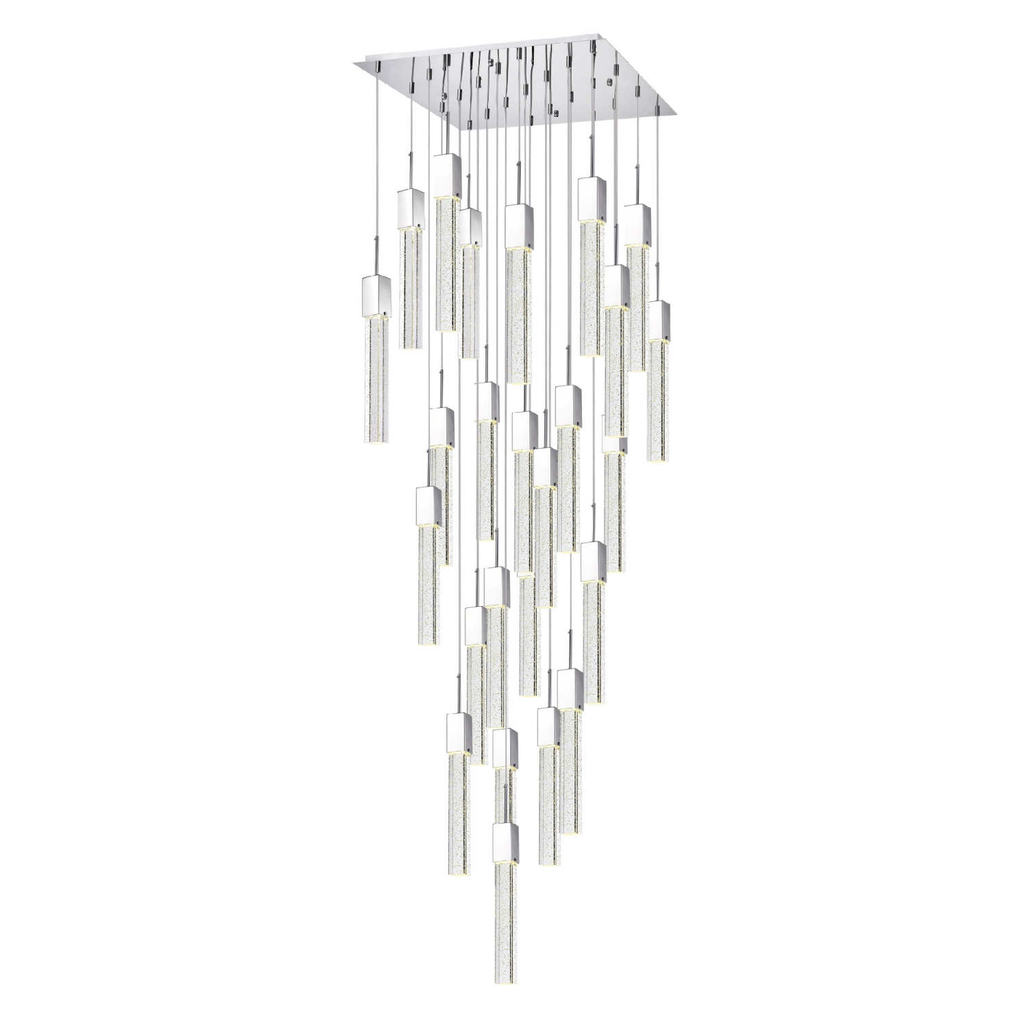 Rectangular Crystal Chandelier // XL 25 Light