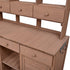 65.7" Garden Potting Bench Table with Hutch & Storage - Fir Wood