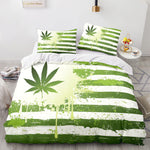 420 weed plant 3 Piece Bedding Sets Quilt Cover Without Filler