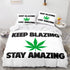 420 weed plant 3 Piece Bedding Sets Quilt Cover Without Filler