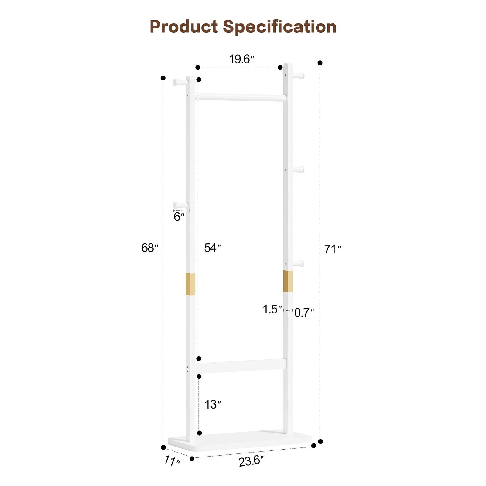Solid Wood Simple Hat Rack