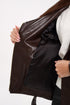 Genuine Mink Fur Embossed Leather Jacket