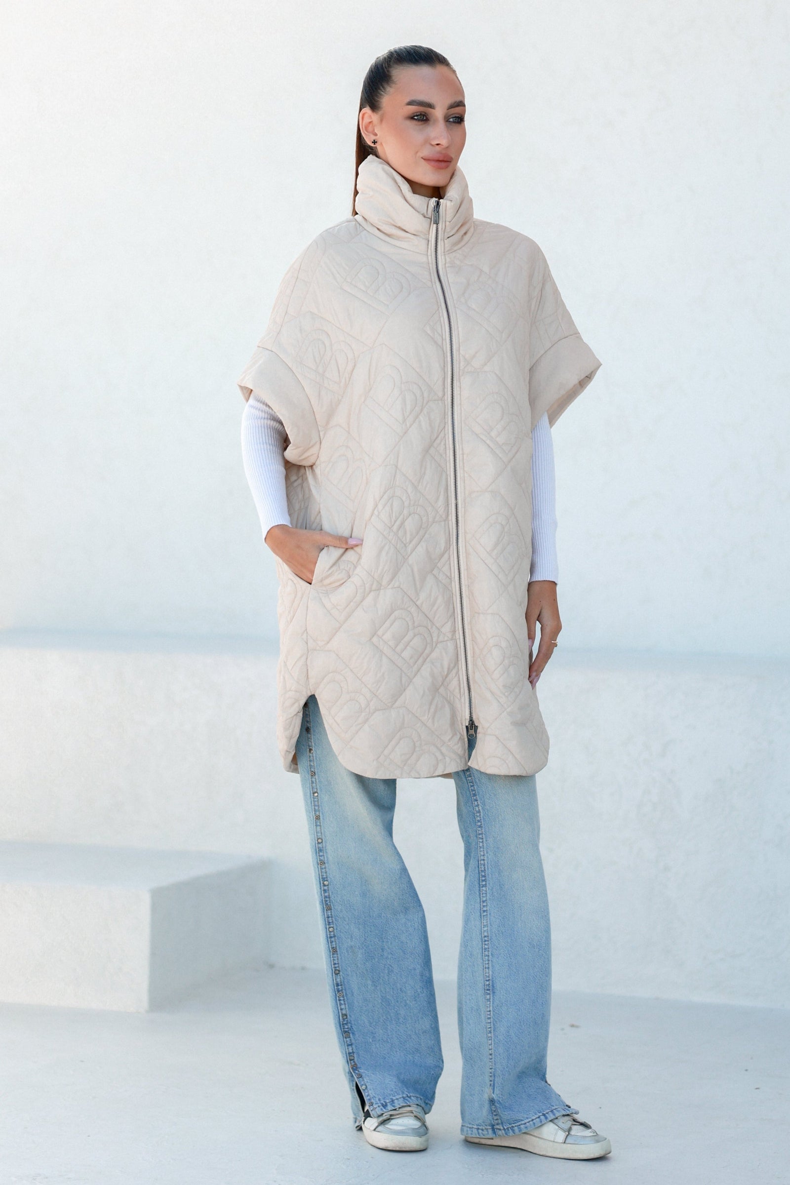 Bianca Relaxed Fit Embossed Vest