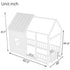 House Floor Bed With 7 Color LED Light, Built In Bookshelf