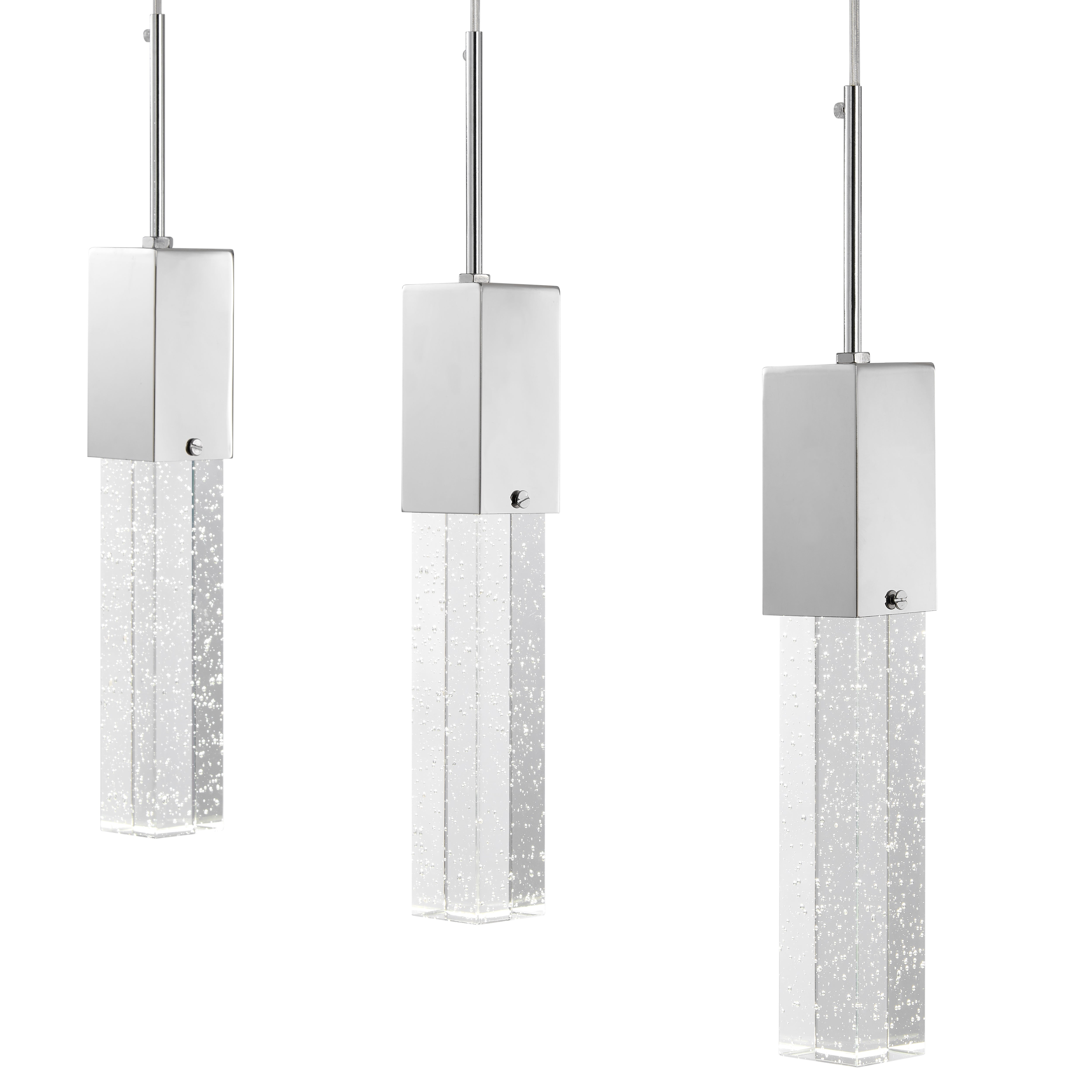 Rectangular Crystal Chandelier // 5 Light