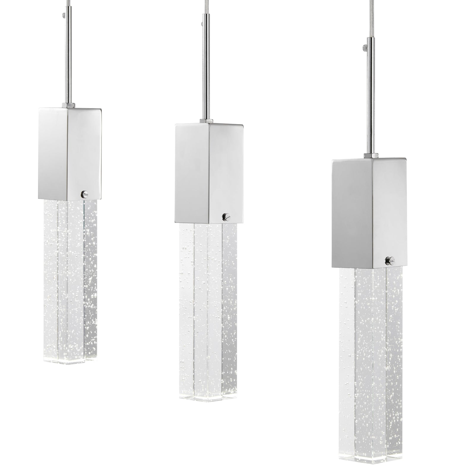 Rectangular Crystal Chandelier // 5 Light