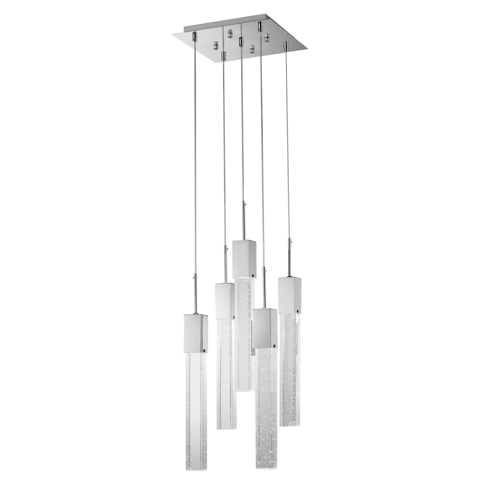 Rectangular Crystal Chandelier // XL 5 Light