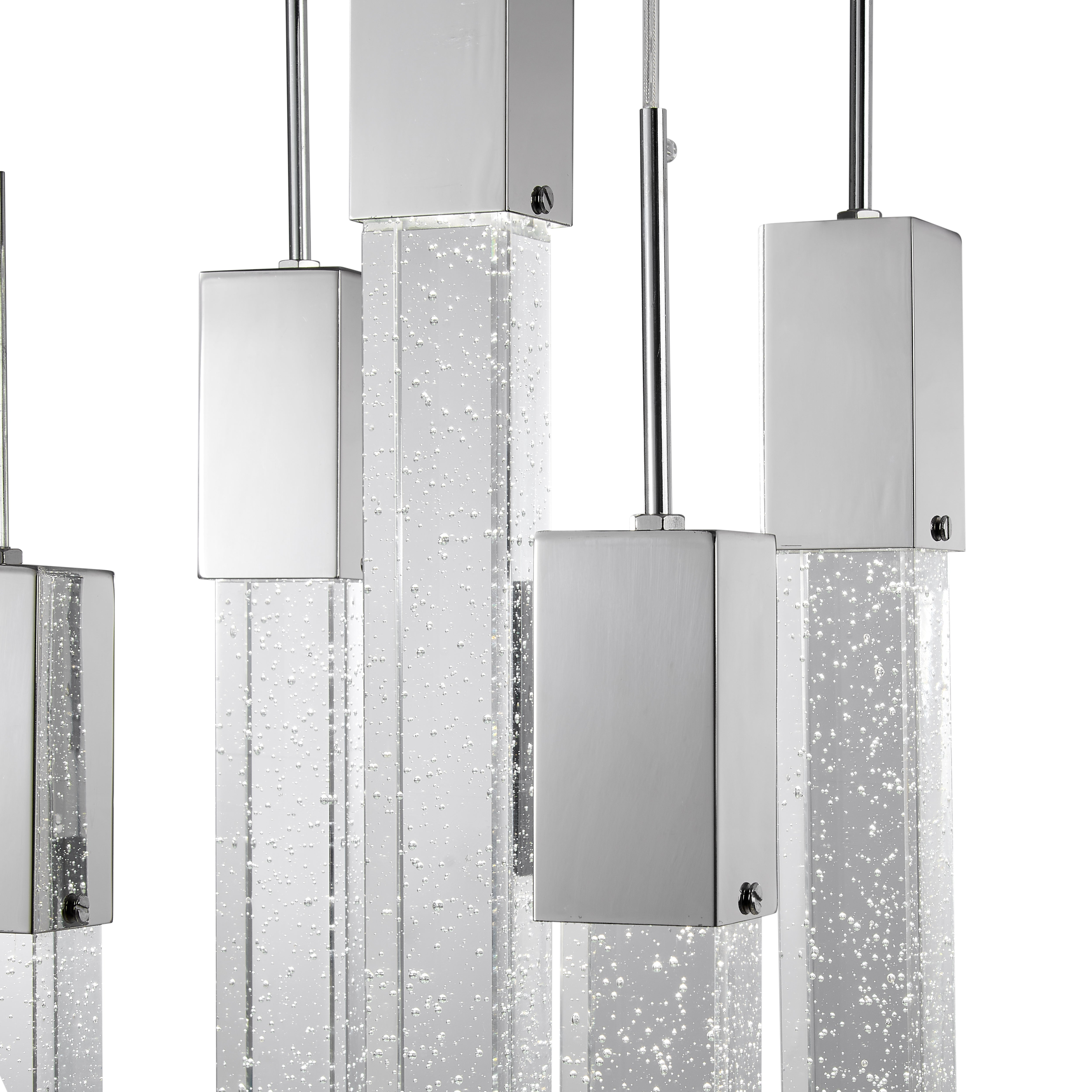 Rectangular Crystal Chandelier // XL 5 Light