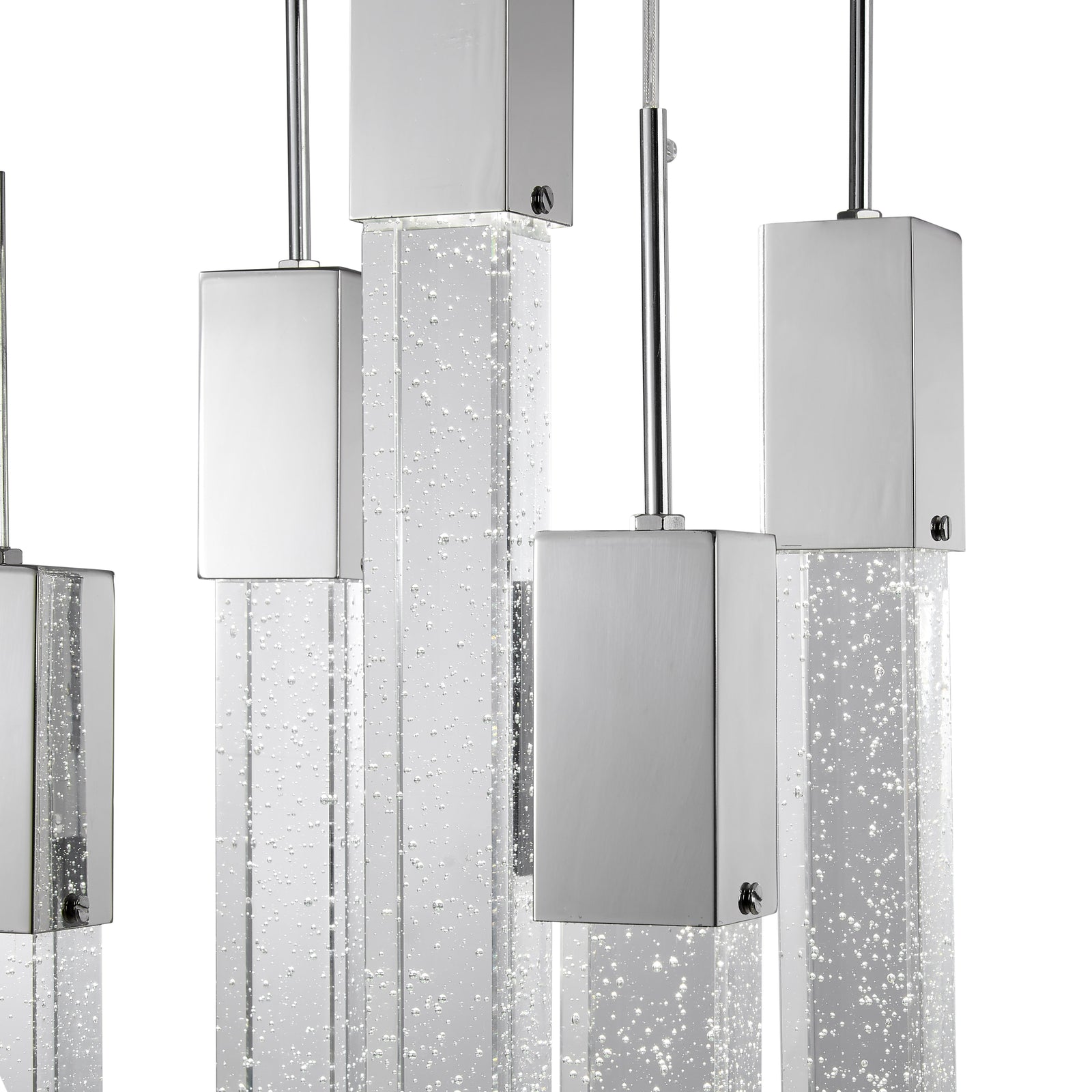 Rectangular Crystal Chandelier // XL 5 Light